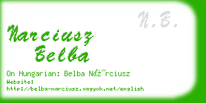 narciusz belba business card